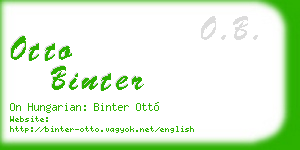 otto binter business card